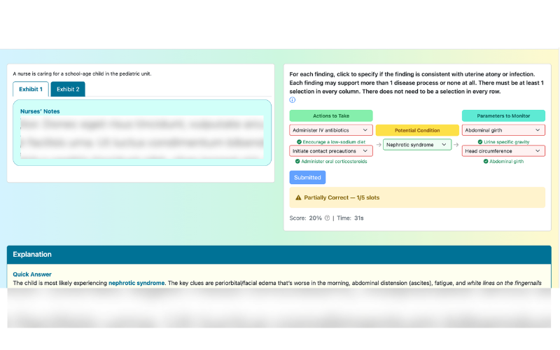Advanced question types including Bowtie and Matrix formats